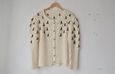 Vtg Hand Knitted Popcorn 3D