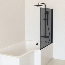 Modern shaped shower bath - modern,