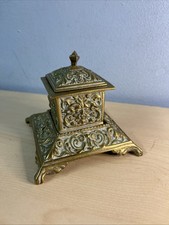 Antique Green Man Inkwell
