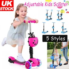 5in1 Kids Scooter Adjustable Seat 3 Wheels Kick Scooters Toddler Age 2-12 years