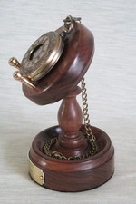 POCKET WATCH STAND ENGRAVED FREE WOODEN DISPLAY HOLDER  WALNUT OAK or MAHOGANY