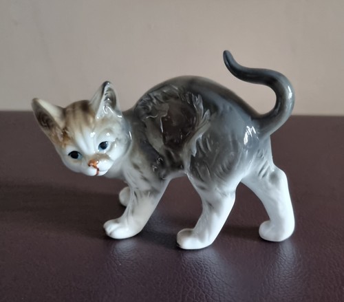Vintage standing cat figurine - cat,