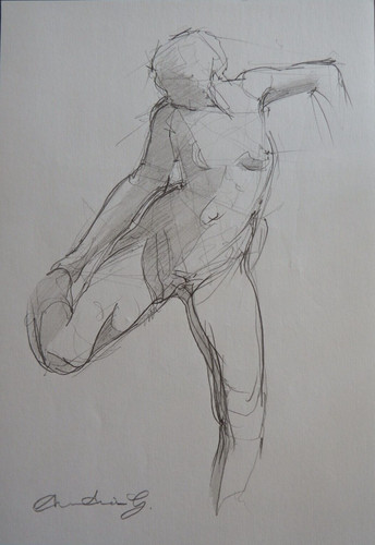 Pencil drawing degas dancer - pencil,