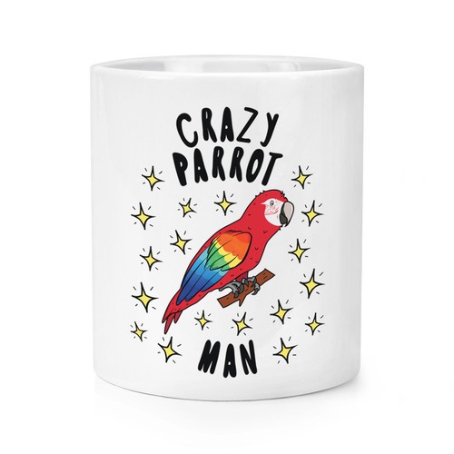 Crazy parrot man - parrot, stars