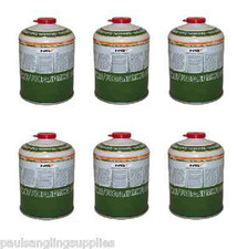 6 x 450g Camping / Fishing Gas Canisters - Cartridges - Refil Bottles Stove etc