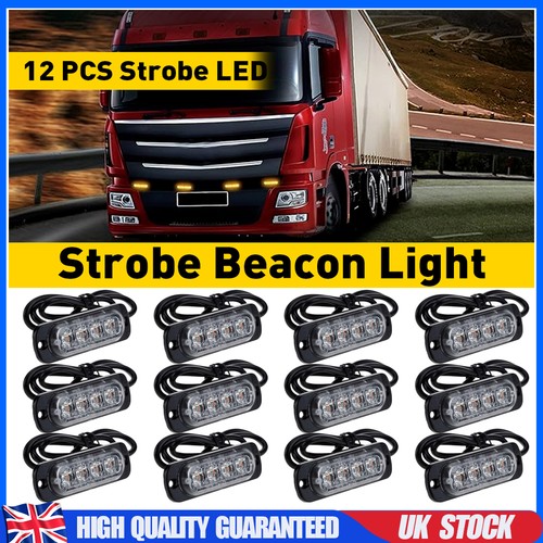 12x 4led amber recovery strobe - 12x,