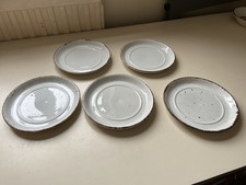 Vintage 1970's Midwinter Stonehenge Earth 5 x Small Plates 17cm Across