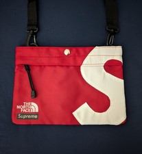 Red North Face S Logo Shoulder