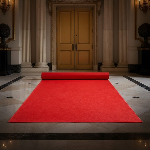 Red carpet runner for parties - red,