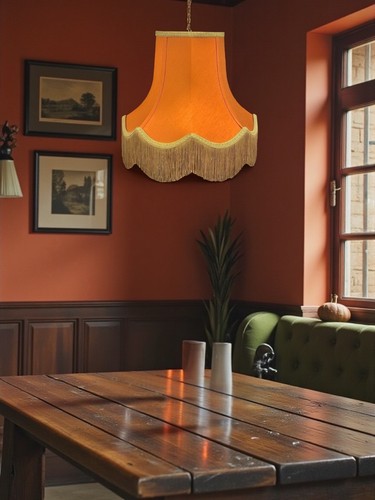 Orange lampshades handmade - lampshades:,