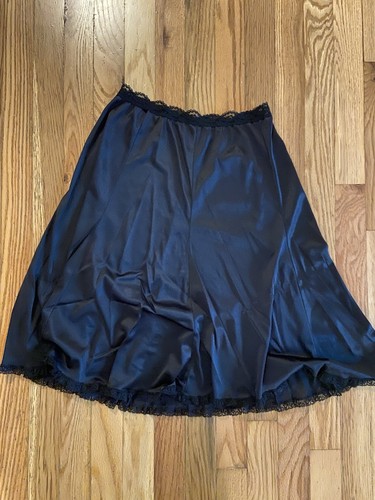 Olga black nylon half - nylon, slip