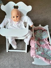 Bundle Baby Annabell Interactive Doll, Cot, highchaire, potty, clothes 