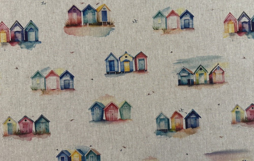 Poole beach huts linen cotton - poole,