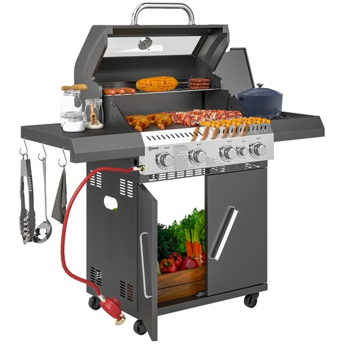 Outsunny burner gas bbq - outsunny,