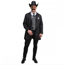 Mens Western Sheriff Wild West Cowboy Fancy Dress Costume (NO TROUSERS OR HAT)
