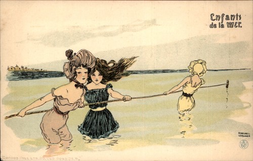 Bathing girls women enfants - bathing, de
