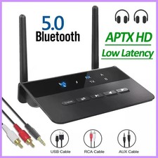 80M Bluetooth 5.0 Transmitter Receiver  Aptx HD LL Low Latency Wireless Audio Ad