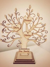Personalised wooden family