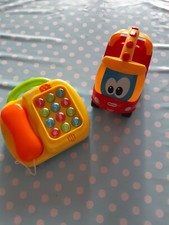 Children's Push Along Car & Musical Telephone Keyboard