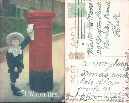 Child posting letter red - posting,