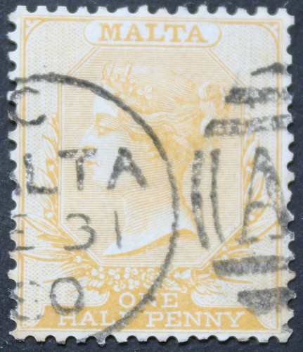 Malta 1880 halfpenny 11 - 1880, sg