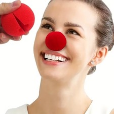 Clown Nose Circus Halloween Fancy Dress Party Accessory Red Foam Sponge Ball LOT