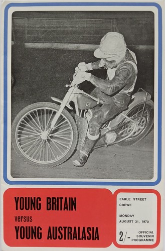 Crewe speedway programme - speedway,