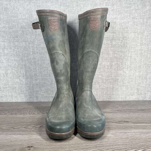 Aigle green rubber wellington - rubber,
