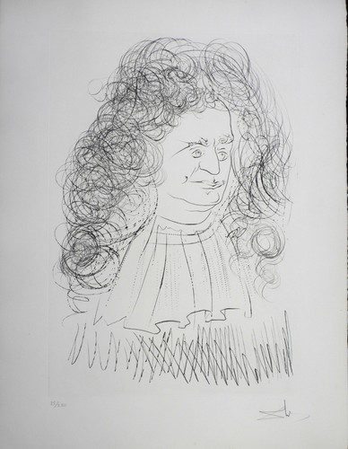 Salvador dali etching - salvador, portrait
