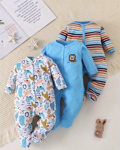 Pack baby boy footed cotton - boy,