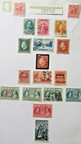 Greece stamp collection - , on