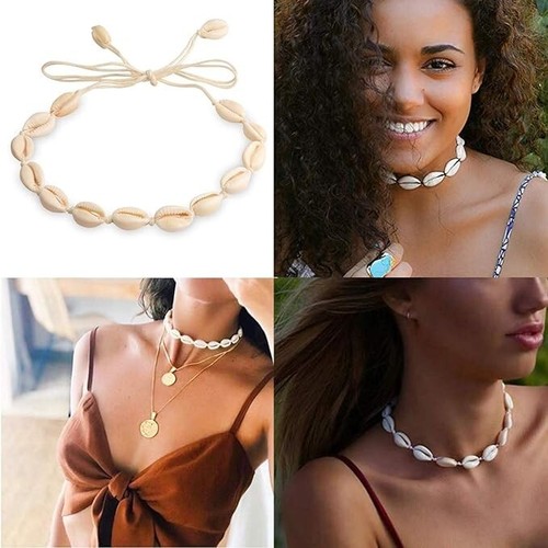 Boho cowrie sea - sea, choker