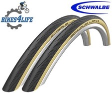2 x Schwalbe Lugano 700 x 25c Amber/Tan Wall Bike Tyres