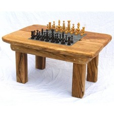 Rustic Wooden Chess Table with