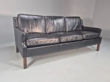 Vintage Three Seat Sofa Black