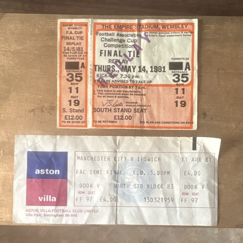 Cup football ticket stubs - fa,