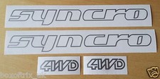  2 x VW Syncro + 2 x 4WD Vinyl Stickers - Choice 25 Colours - T4, T5, T25 Camper