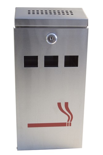 Wall mounted outdoor ashtray - wall,