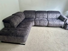 Sofology Charcoal Grey Corner Sofa with Matching Footstall