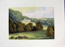 Old Antique Print 1800 View