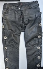 Gear X Leather Motorcycle Trousers W36 L30* Black Motorbike Biker Gear