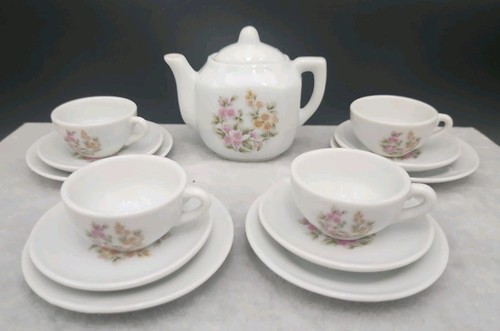Miniature tea set pink - miniature,