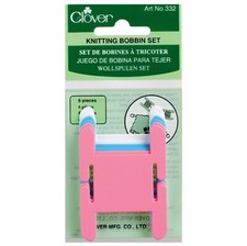 CLOVER KNITTING BOBBIN SET HELPFUL WHEN KNITTING  DIFFERENT YARNS  CL332