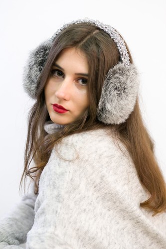 Rabbit fur earmuffs winter - fur,