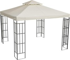 Replacement Top Cover Gazebo Canopy Waterproof Garden Outdoor Cream White 3 x 3m