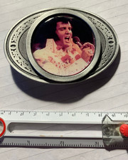Ultimate Belt Buckle Featuring American Singer Elvis Presley - Size~80x55 mm