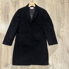 Reiss ‘Gable’ Wool Navy Overcoat Size Medium