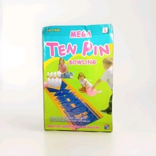 Mega Ten Pin Bowling- Vinyl Bowling Lane With Inflatable Pins & 2 Balls