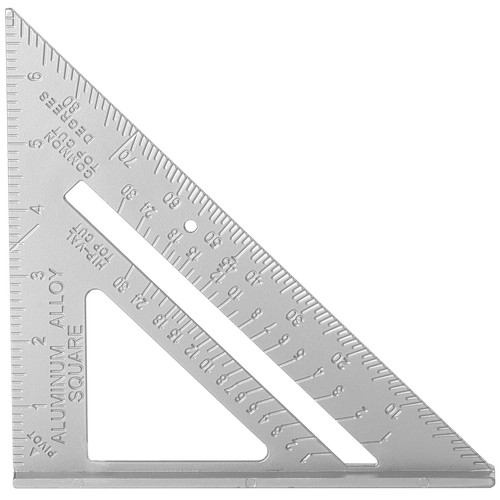 Aluminium set square - 7",