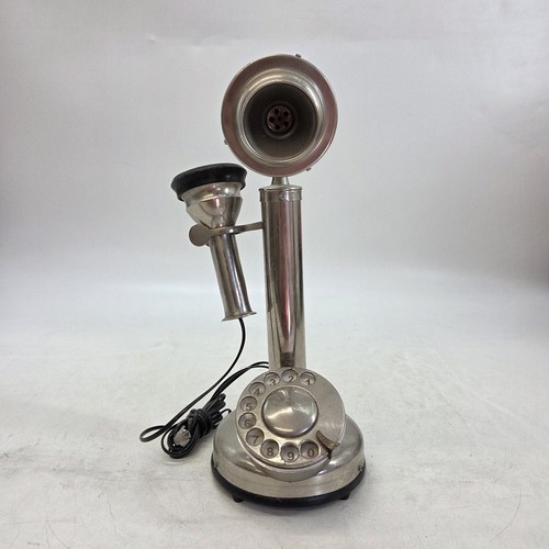 Chrome candlestick telephone - chrome,